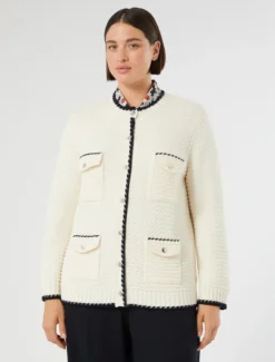 Cardigan in cotone - AVORIO
