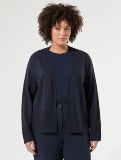 Cardigan in cotone - BLU NOTTE