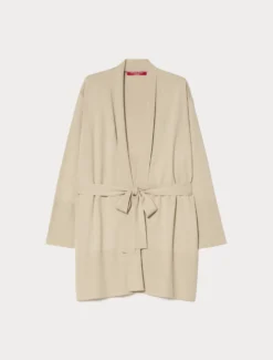 Cardigan in cotone e modal - BEIGE