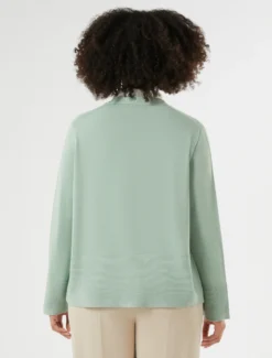 Cardigan in cotone - VERDE SALVIA