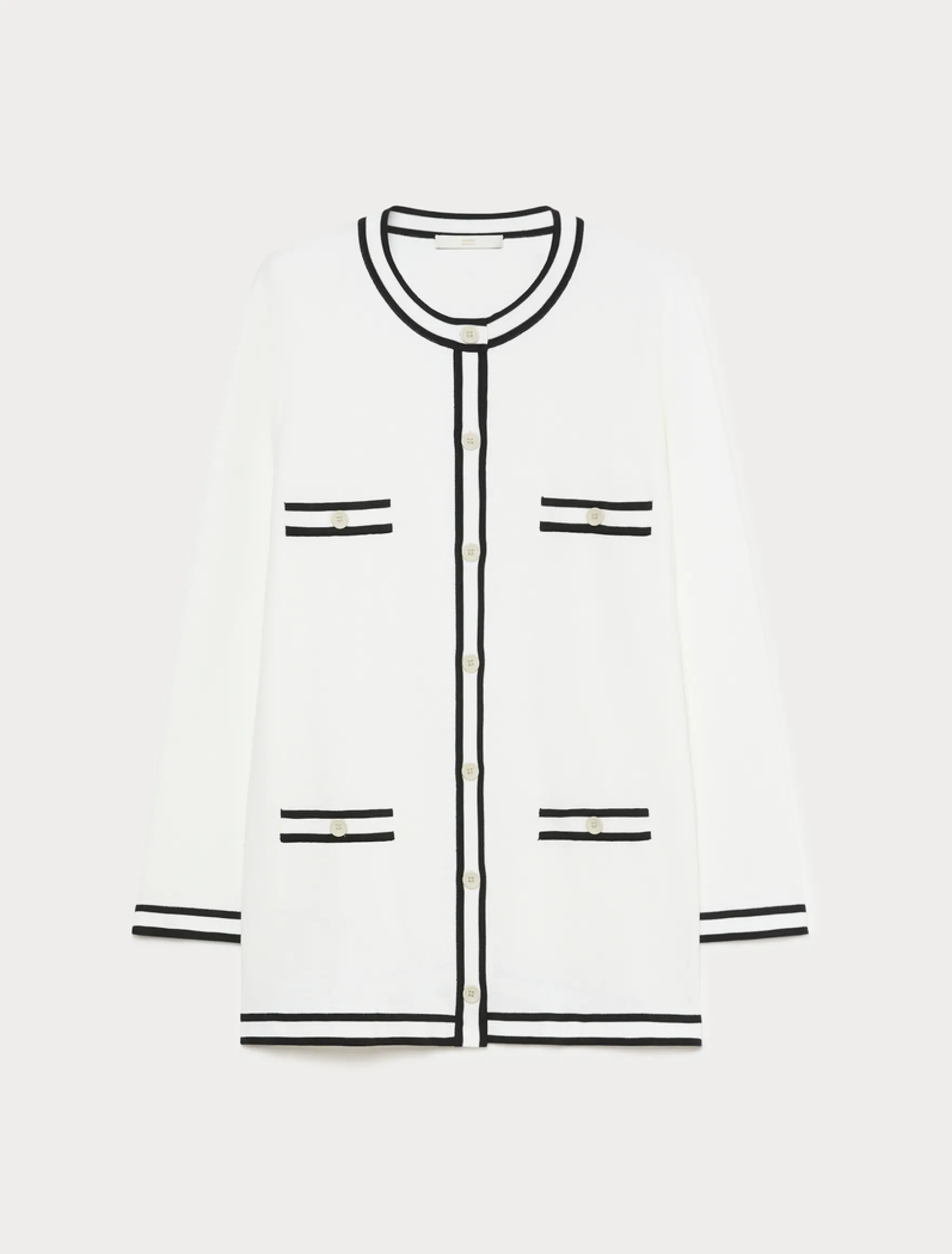 Cardigan in filato di misto cotone - BIANCO