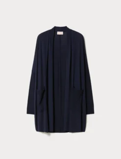 Cardigan in jersey e maglia - BLU NOTTE