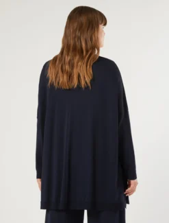 Cardigan in jersey e maglia - BLU NOTTE