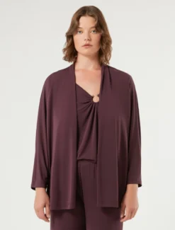 Cardigan in jersey interlock - PRUGNA
