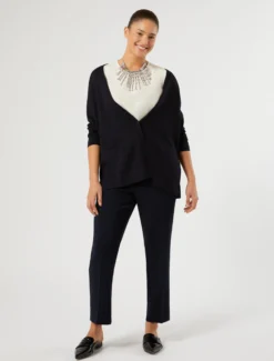 Cardigan in lana - BLU NOTTE