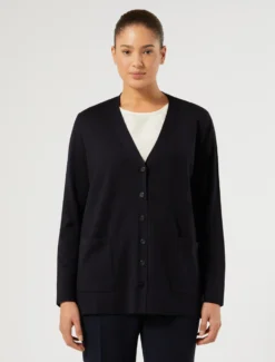 Cardigan in lana - BLU NOTTE
