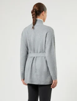 Cardigan in lana e cachemire - GRIGIO MEDIO
