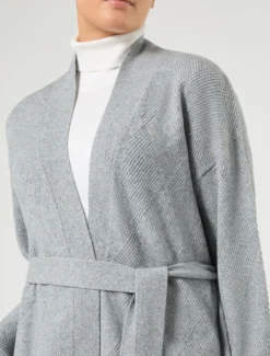 Cardigan in lana e cachemire - GRIGIO MEDIO