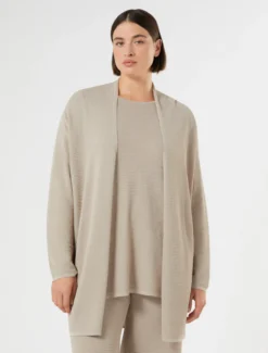 Cardigan in maglia di viscosa - TORTORA