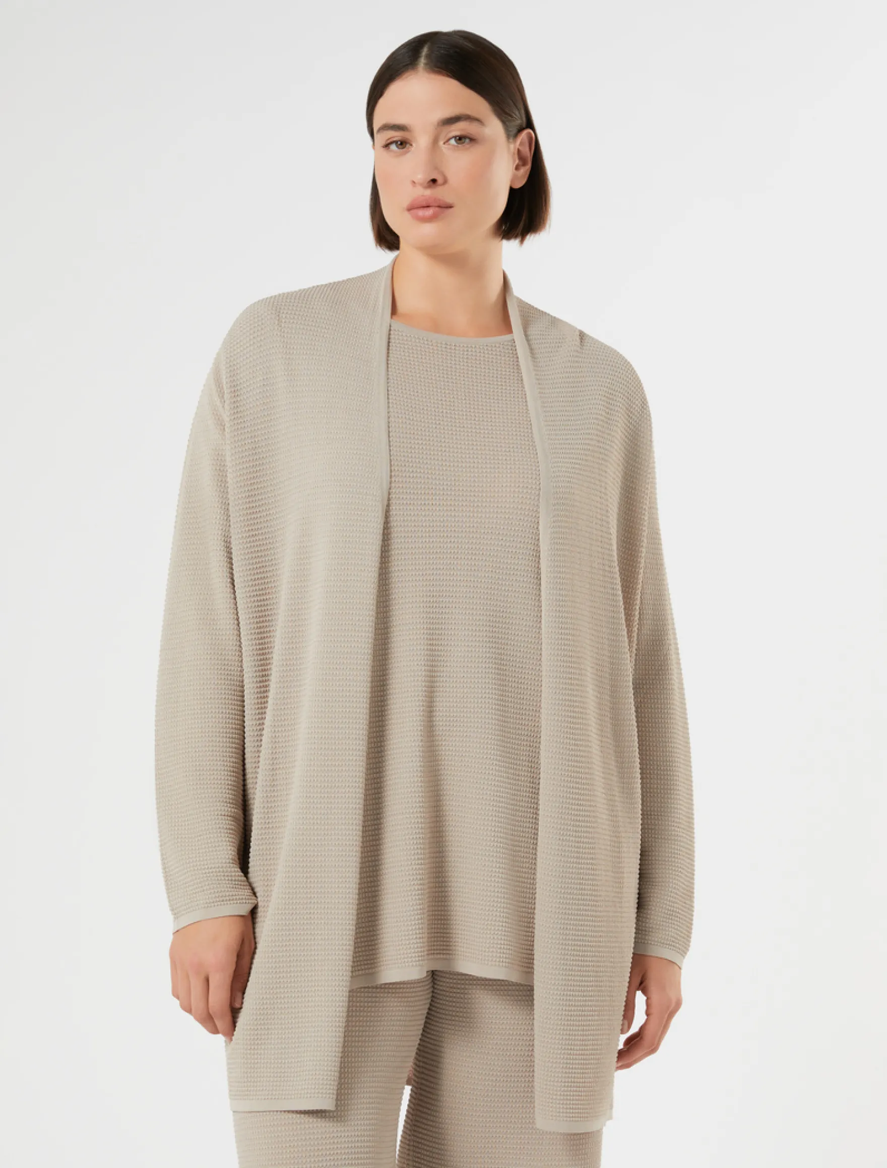 Cardigan in maglia di viscosa - TORTORA