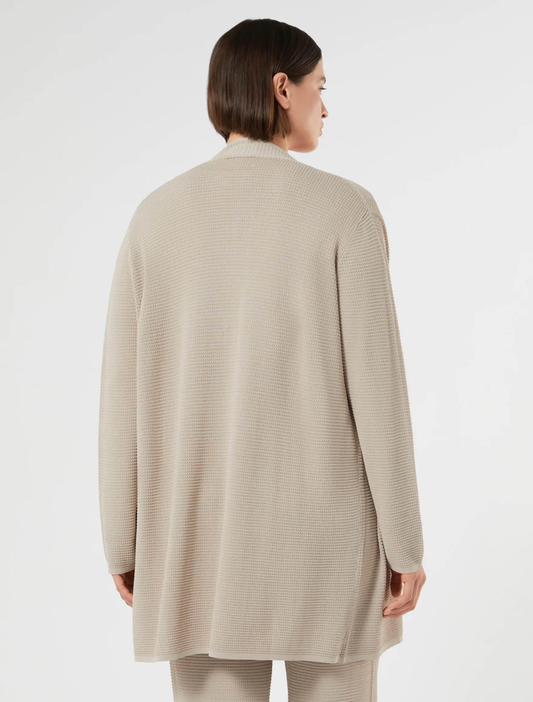 Cardigan in maglia di viscosa - TORTORA