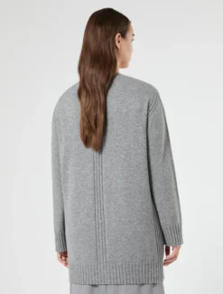 Cardigan in misto cachemire - GRIGIO MEDIO