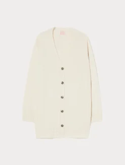 Cardigan in misto cachemire - TORTORA