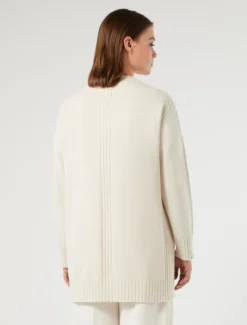 Cardigan in misto cachemire - TORTORA
