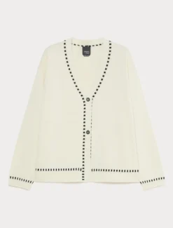 Cardigan in misto lana - BIANCO