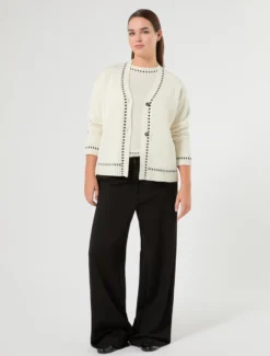 Cardigan in misto lana - BIANCO