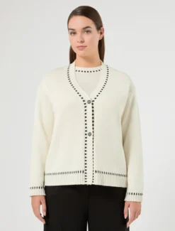 Cardigan in misto lana - BIANCO