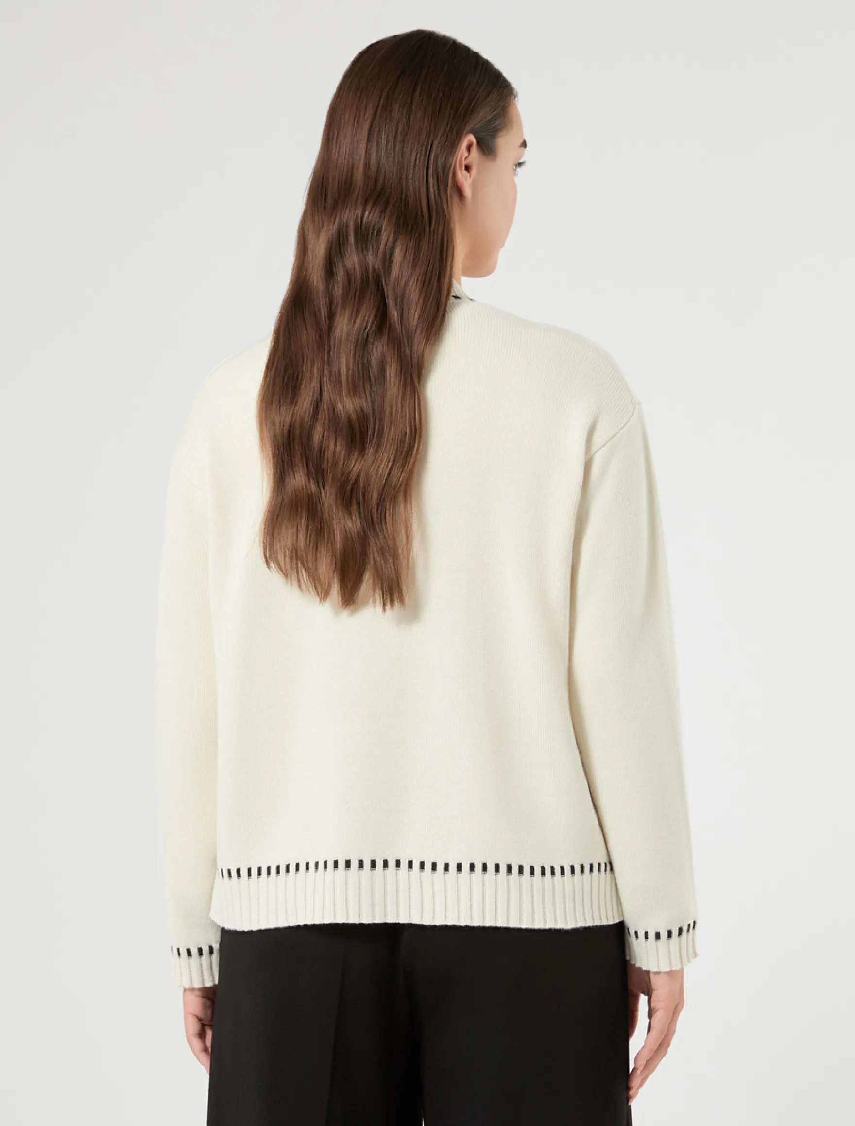 Cardigan in misto lana - BIANCO
