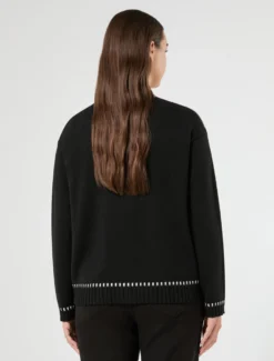 Cardigan in misto lana - NERO