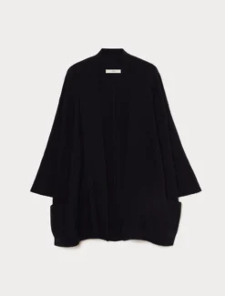 Cardigan in pura lana - BLU NOTTE