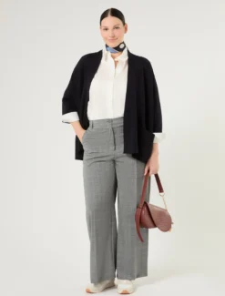 Cardigan in pura lana - BLU NOTTE