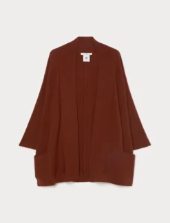 Cardigan in pura lana - BORDEAUX