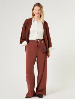 Cardigan in pura lana - BORDEAUX