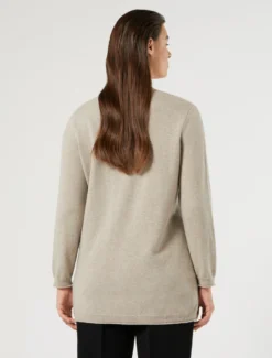 Cardigan in puro cachemire - BEIGE