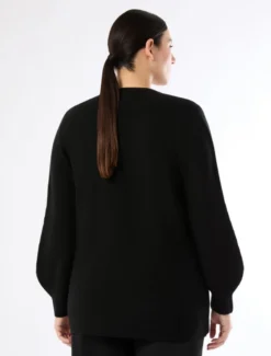 Cardigan in puro cachemire - NERO