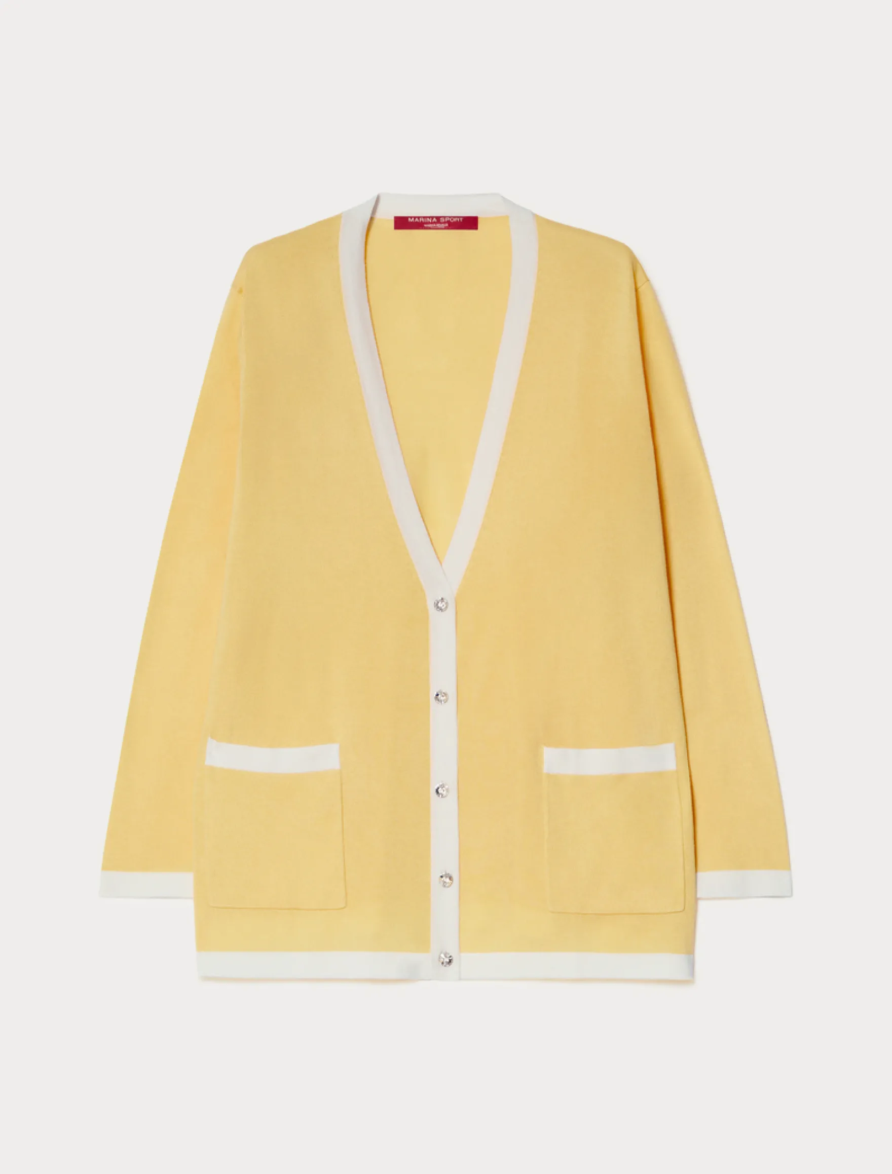 Cardigan in seta e cachemire - GIALLO