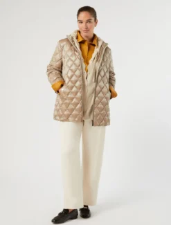 Cardigan in seta e cachemire - SABBIA