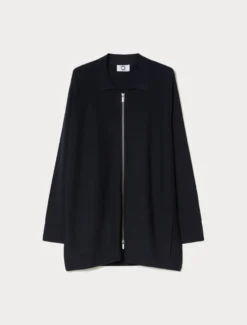Cardigan in viscosa con tasche - BLU NOTTE