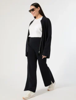 Cardigan in viscosa con tasche - BLU NOTTE