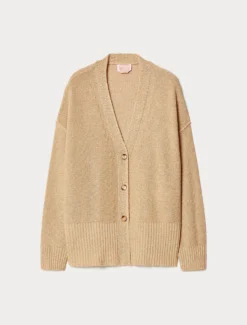 Cardigan in viscosa lurex - VANIGLIA