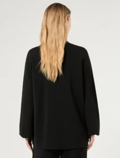 Cardigan in viscosa - NERO