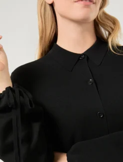 Cardigan in viscosa - NERO