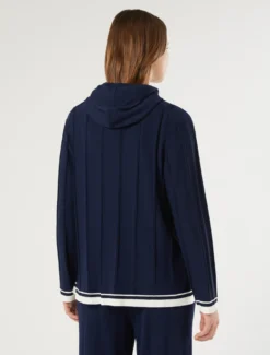 Cardigan in viscosa stretch - BLU NOTTE