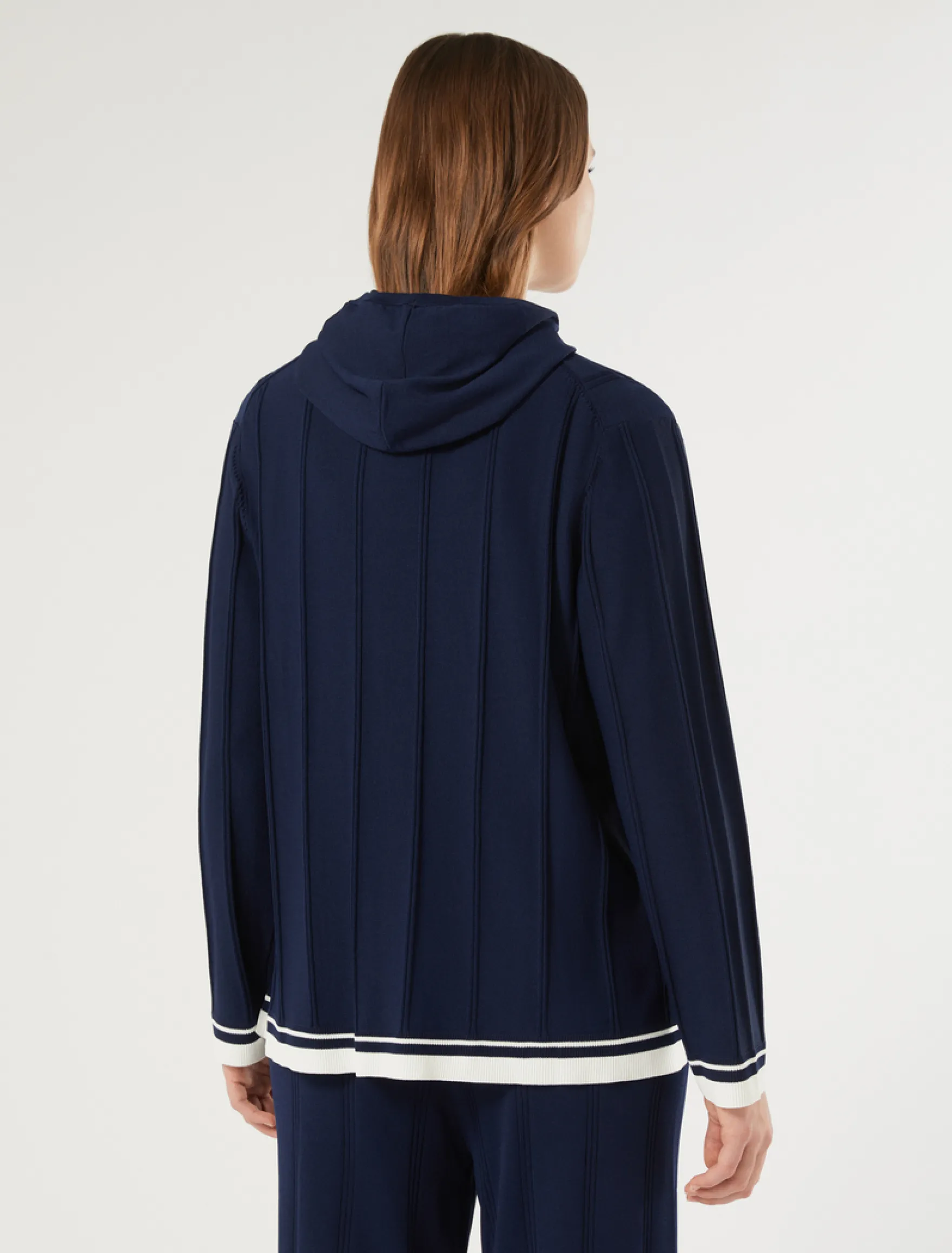 Cardigan in viscosa stretch - BLU NOTTE