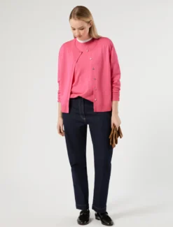 Cardigan in viscosa stretch - LAMPONE