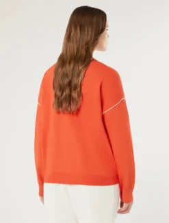 Cardigan in viscosa stretch - ROSSO