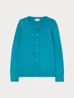 Cardigan in viscosa stretch - TURCHESE