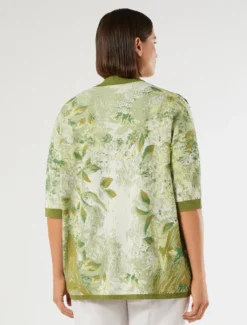 Cardigan jacquard con ricamo - BIANCO