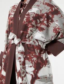 Cardigan jacquard - MATTONE ROSSO