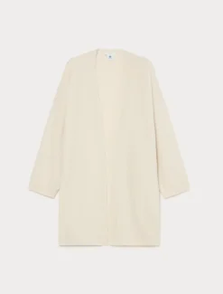 Cardigan lungo in pura lana - SABBIA