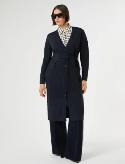 Cardigan lungo in viscosa - BLU NOTTE