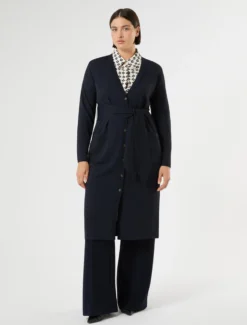 Cardigan lungo in viscosa - BLU NOTTE