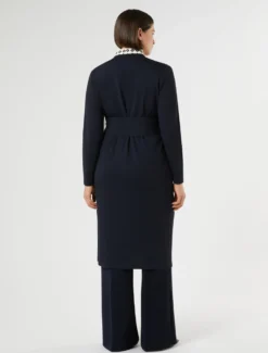 Cardigan lungo in viscosa - BLU NOTTE
