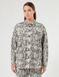 Casacca in bull di cotone - GRIGIO MEDIO