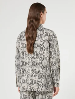 Casacca in bull di cotone - GRIGIO MEDIO