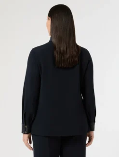 Casacca in cady - BLU NOTTE